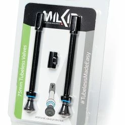 MilKit Valve Pack Tubeless Valves -Pneus Soldes Magasin MilKit Valve Pack Tubeless Ventile 75