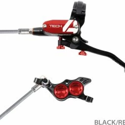 HOPE Tech 4 E4 Frein à Disque En Acier Flex - Levier Gauche -Pneus Soldes Magasin hope T4E4NBL 20114400 Tech 4 E4 Stahlflex Scheibenbremse vorne links 4